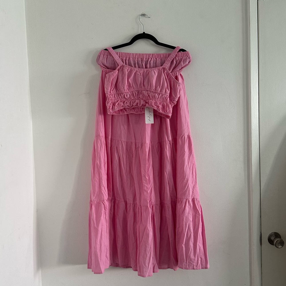 Pink Girly Long Skirt Set
